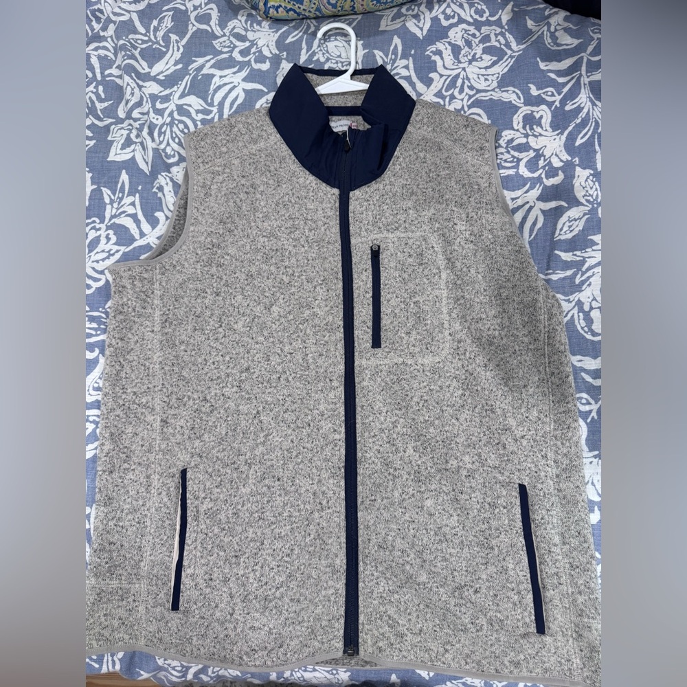 Southern Proper Heather Gray and Navy Vest